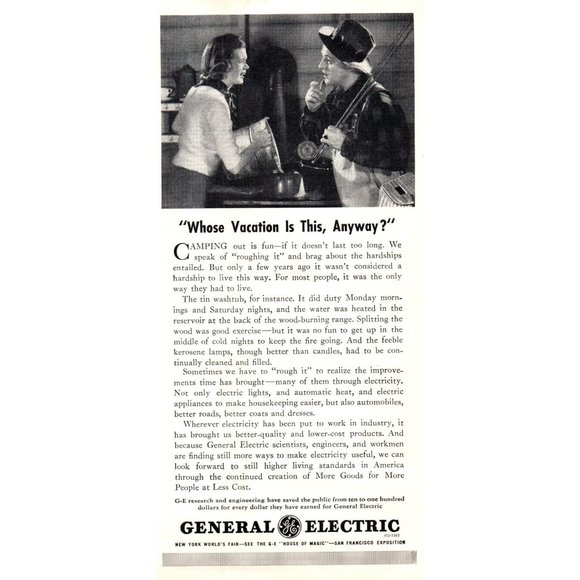 1940 General Electric House of Magic San Francisco Exposition Vintage Print Ad - Picture 1 of 2